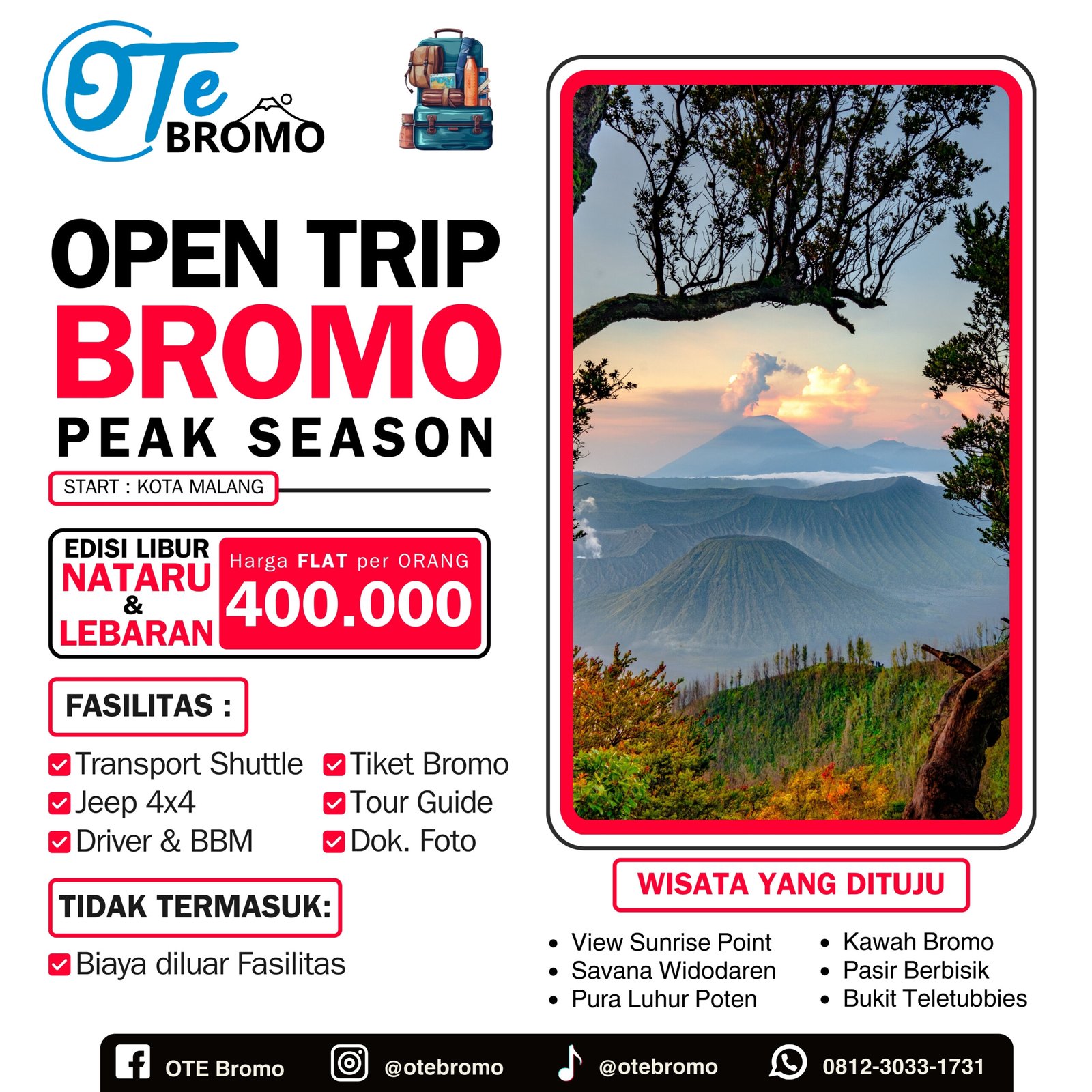 Open Trip Bromo Peak Season