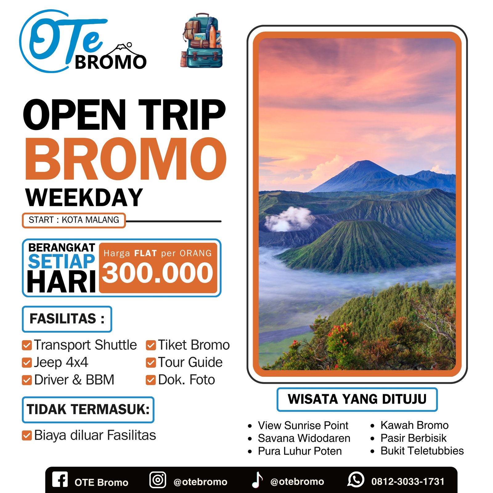 Open Trip Bromo Weekday