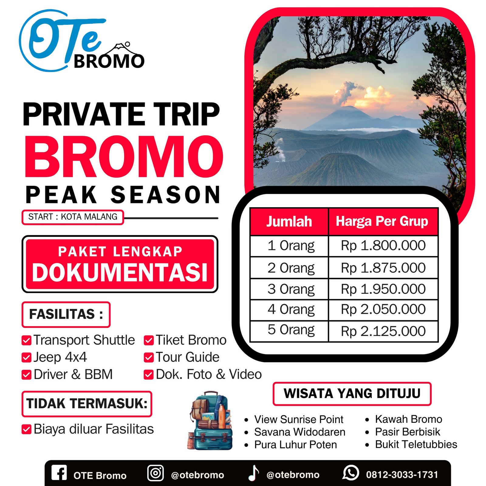 Private Trip Bromo Peak Season